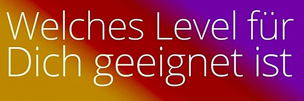 Welches Level für Dich geeignet ist